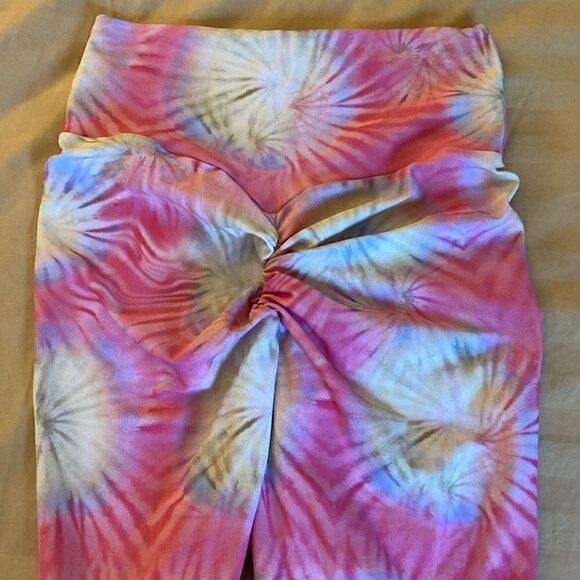 Shape Up Fitness Wear New Multi Pastel Colors High Waisted Legging/ Rear Detail - Picture 3 of 7